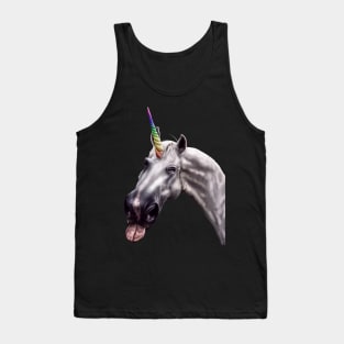 Unicorn Poking Tongue Selfie Tank Top